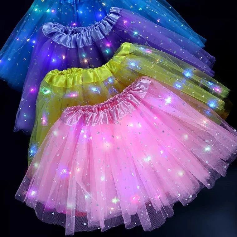 Brilhe com Estilo: Fantasia Saia Tule com LEDs para Carnaval, Festas e Bailarina – Modelos Diversos