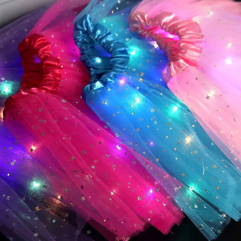 Brilhe com Estilo: Fantasia Saia Tule com LEDs para Carnaval, Festas e Bailarina – Modelos Diversos