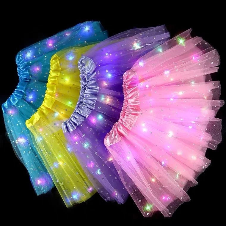 Brilhe com Estilo: Fantasia Saia Tule com LEDs para Carnaval, Festas e Bailarina – Modelos Diversos