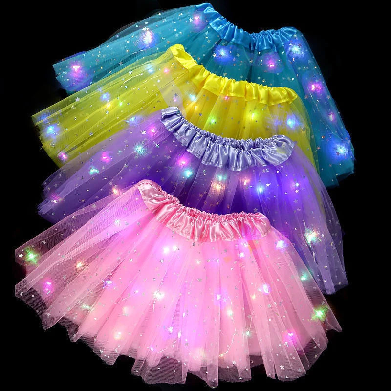 Brilhe com Estilo: Fantasia Saia Tule com LEDs para Carnaval, Festas e Bailarina – Modelos Diversos