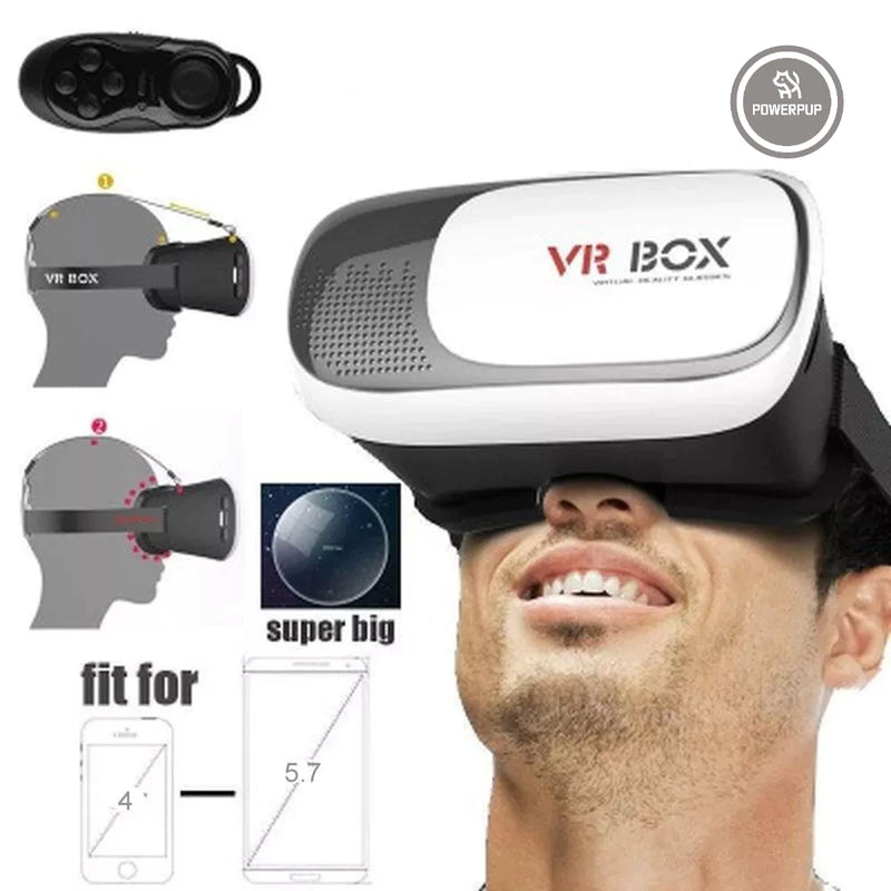 Óculos De Realidade Virtual+Controle Vr Box