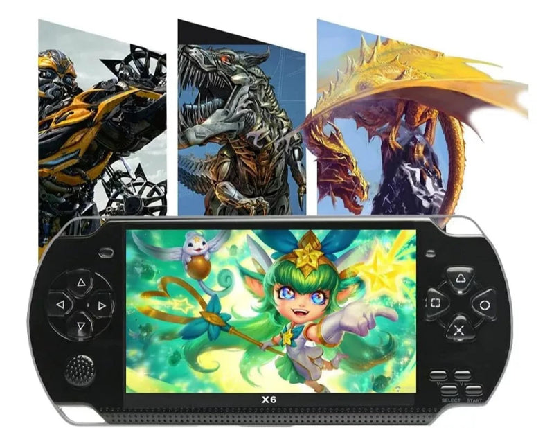 Console Portátil 4,3” HD com 10.000 Jogos, Som Surround e Bateria Durável – Diversão Sem Limites!