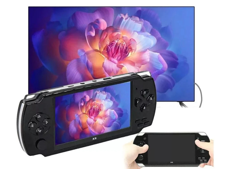 Console Portátil 4,3” HD com 10.000 Jogos, Som Surround e Bateria Durável – Diversão Sem Limites!