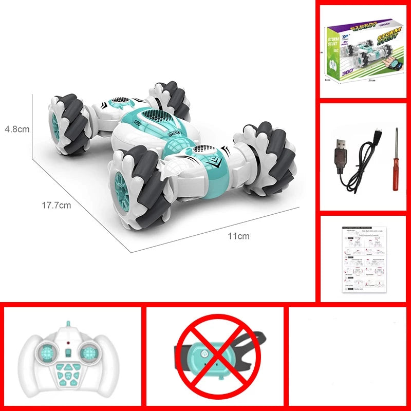 Carro RC Com Rotação Por Gestos 2 Controles