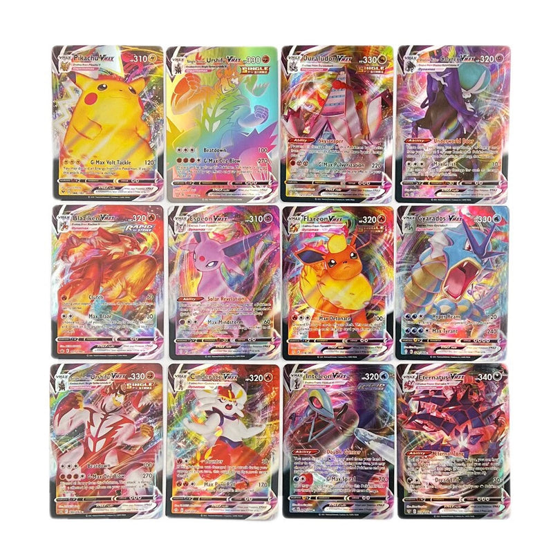 Cartas Raras do Pikachu Charizard Vmax Cartões Comerciais