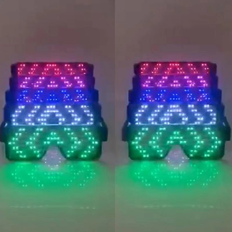 Óculos De Led Personalizados Carregamento USB