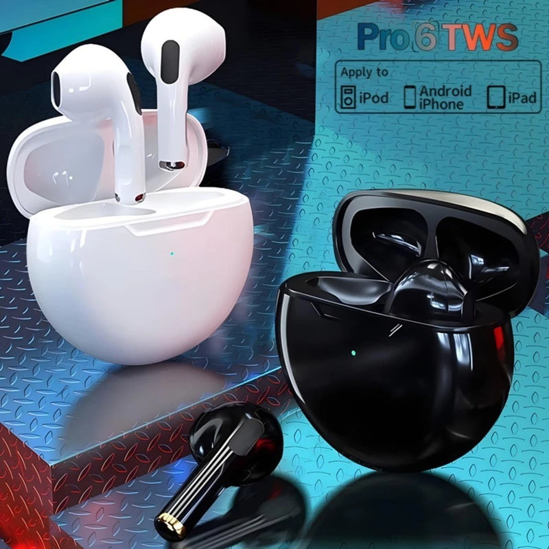 Fones de Ouvido Sem Fio Air Pro 6 TWS – Tecnologia Avançada para uma Experiência Sonora Futurista 🚀🎧