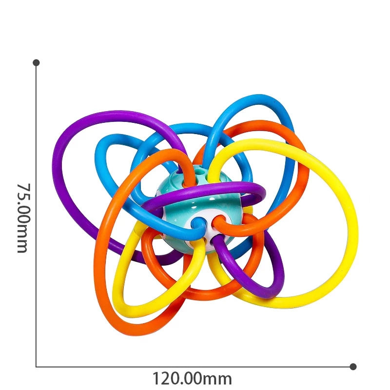 Agarrar Brinquedo Educativo Bebê 0-3 Anos Bola De Dentição Guizo