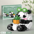 Blocos de construção Panda Chinês Flores Flores Montagem Educacional Presente de brinquedo Partículas de brinquedo Miniatura Ornamentos de brinquedo Presente