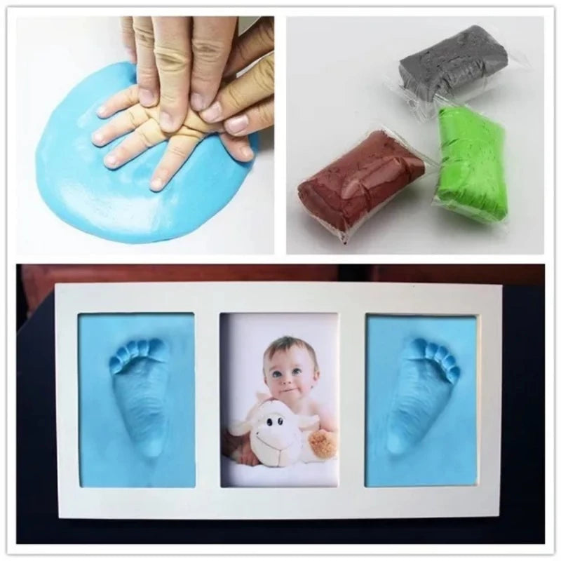 Kit de Impressão de Mãozinhas e Pezinhos - 👶✨ Baby Clay Handprint: Crie Lembranças Eternas