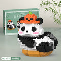 Blocos de construção Panda Chinês Flores Flores Montagem Educacional Presente de brinquedo Partículas de brinquedo Miniatura Ornamentos de brinquedo Presente